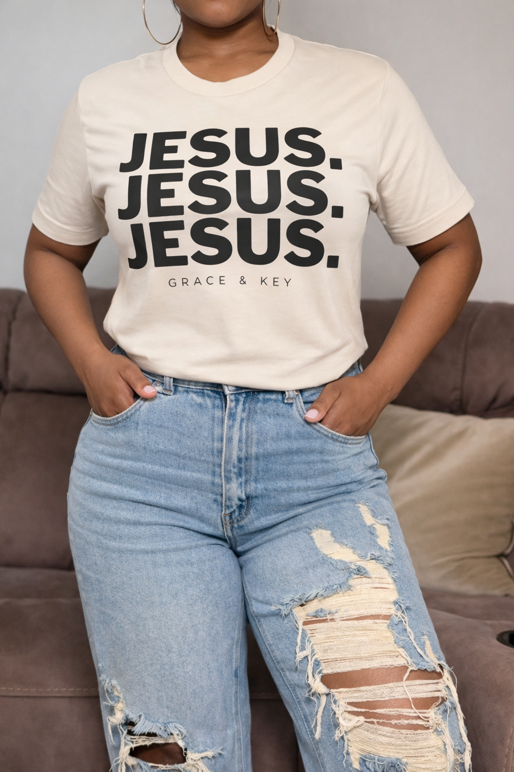 Jesus Tee - Sand