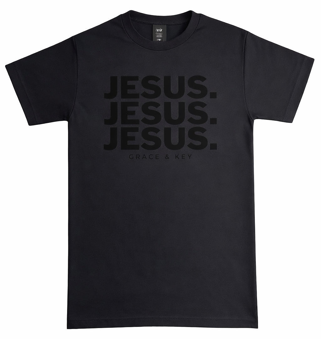 Jesus Tee - Black on Black