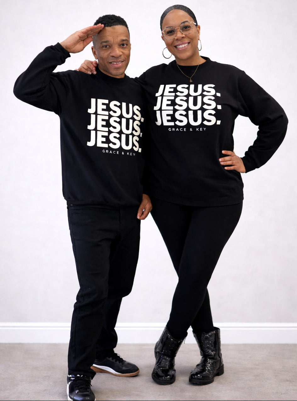 Jesus Crewneck- Black
