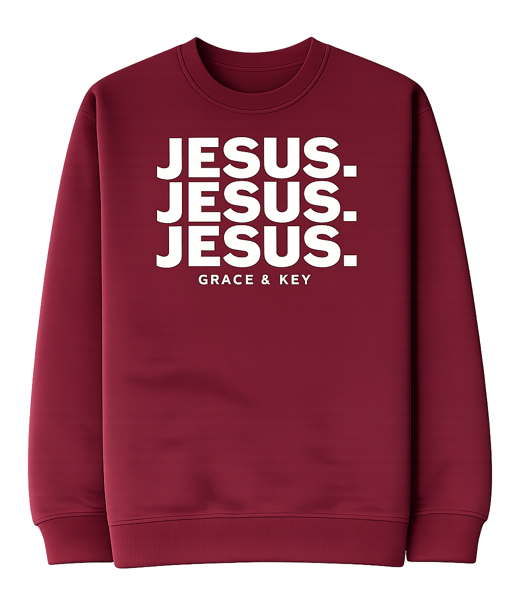 Jesus Crewneck - Maroon