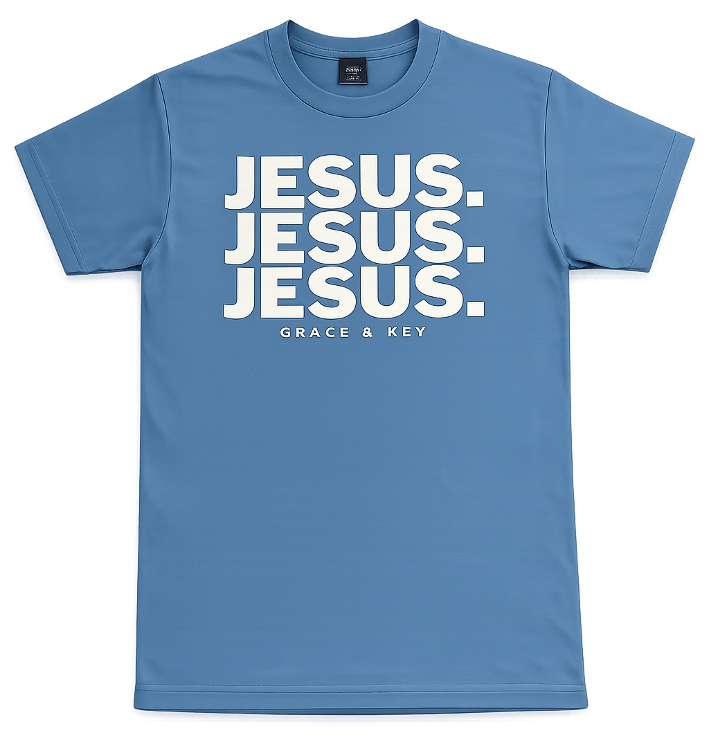 Jesus Tee - Denim Blue