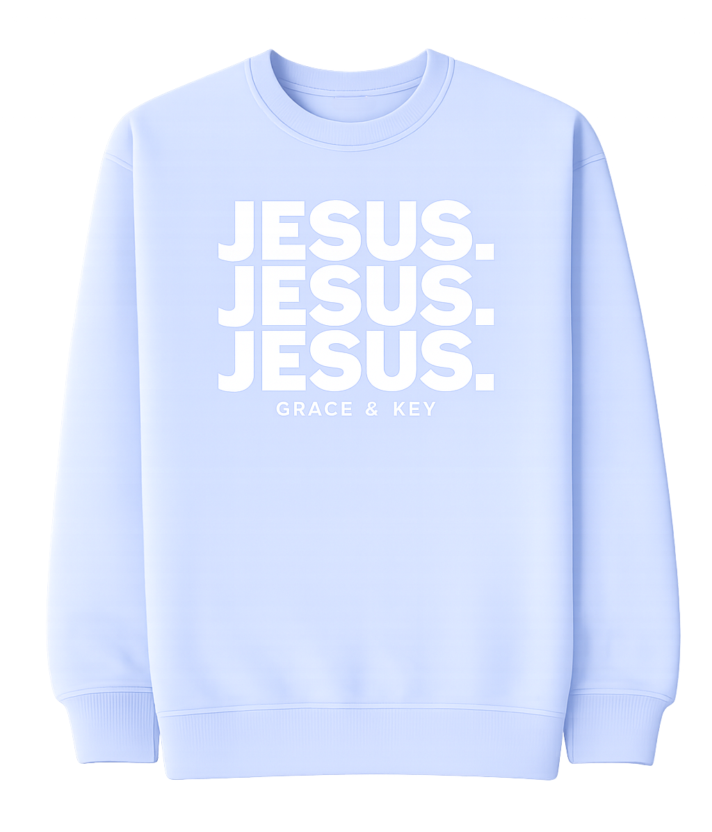 Jesus Crewneck - Light Blue